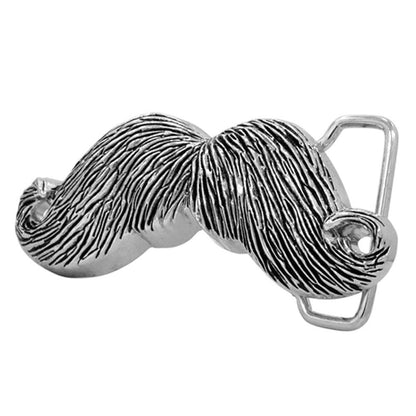 Mens Fancy Moustache Lover Hipster Funny Belt Buckle - Monster Steel