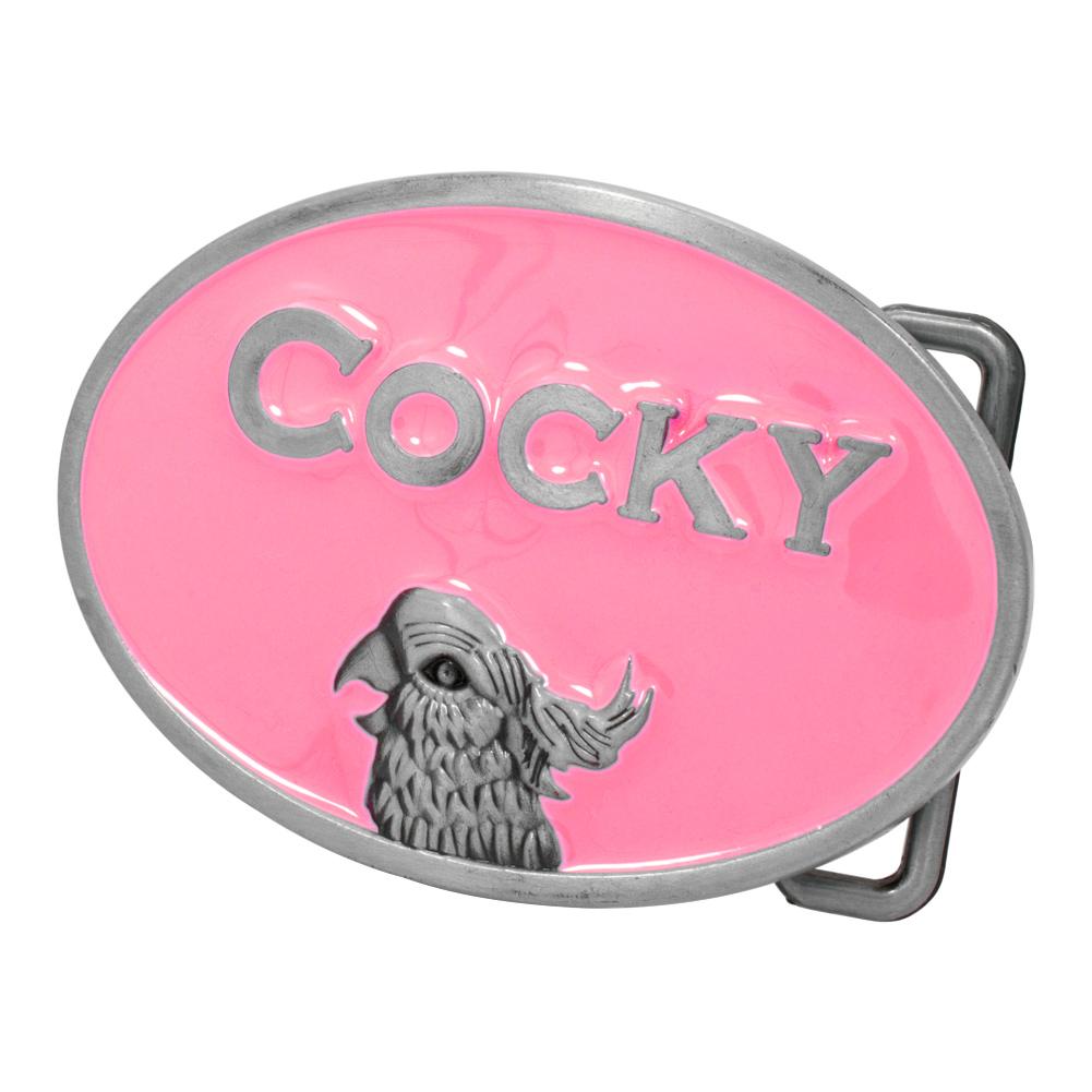 Men's Cocky Funny Hipster Painted Belt Buckle