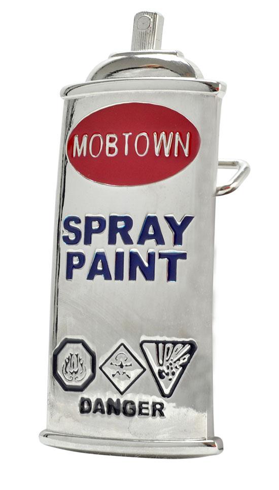 GRAFFITI Spray Paint Can Silver Funny Polished Metal Belt Buckle