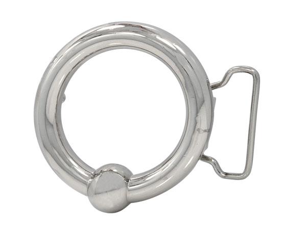 CBR Captive Bead Ring Barbell Belt Buckle Polished Metal Piercer