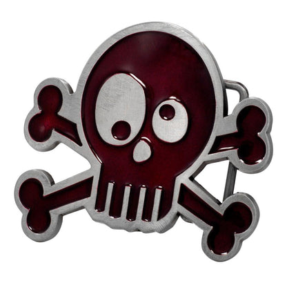 Women's Silly Joke Skull and Crossbones Funny Skeleton Belt Buckle - Monster Steel