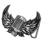 Men's Vintage Mic With Wings Musical Old Fashioned Belt Buckle