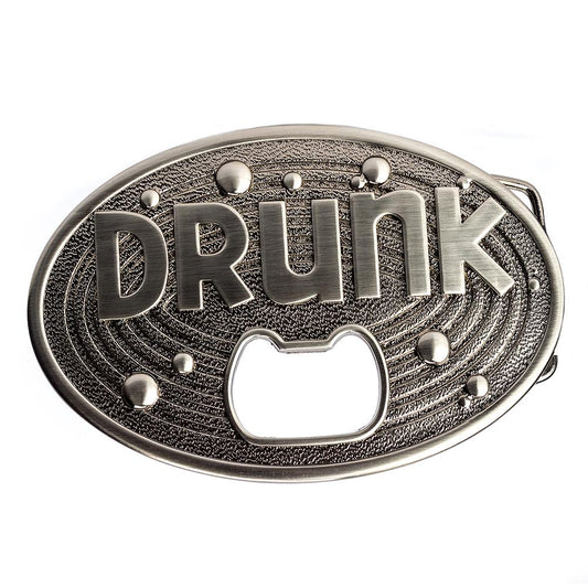 Belt Buckle "Drunk" Bottle opener | 4.50" L x 3.12" H