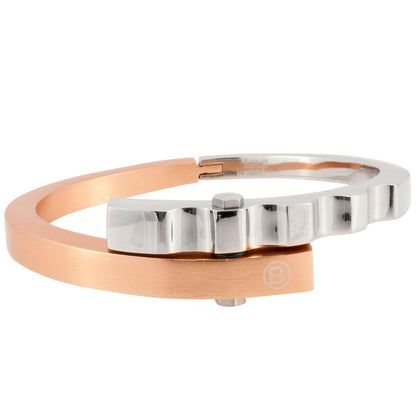 Bold Stainless Steel Copper Plated Battalion Cuff Bracelet