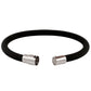 Black Soft Rubber Bracelet with Magnetic Stainless Steel Clasp