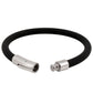 Soft Black Rubber Bracelet with Fancy Stainless Steel Clasp