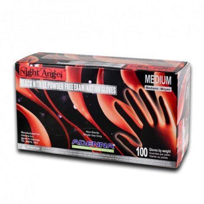 Box of Night Angel Black Nitrile Medical Gloves - Monster Steel