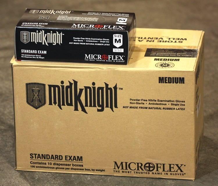 Box of Midknight Nitrile Medical Gloves