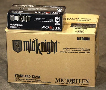 Box of Midknight Nitrile Medical Gloves - Monster Steel