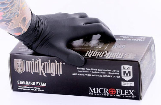 Box of Midknight Nitrile Medical Gloves
