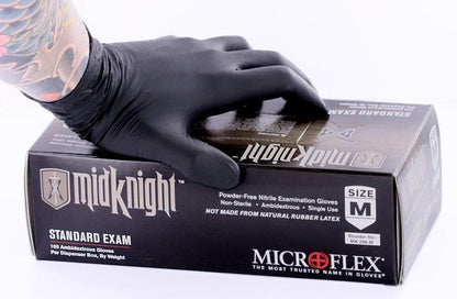 Box of Midknight Nitrile Medical Gloves - Monster Steel