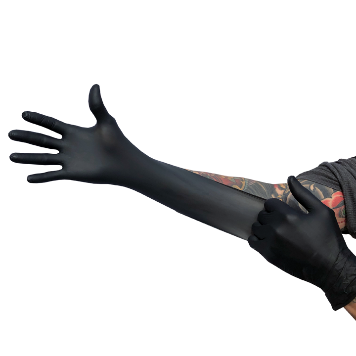 Blackwork Nitrile Black Disposable Medical Grade Gloves — Box of 100