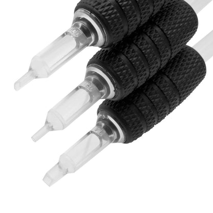 50 pcs | 1" Ruthless Sterile Black Disposable Tattoo Grips 25MM - Monster Steel