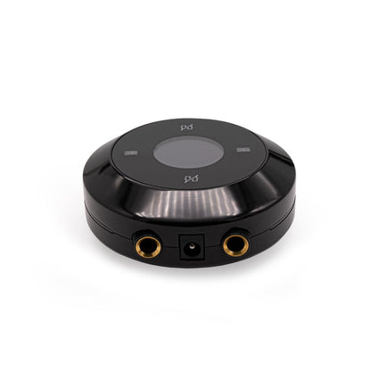 Power and RCA connections on FK Irons Hover Touchless Tattoo Power Supply