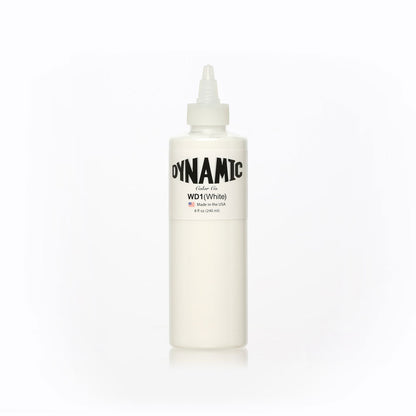 Dynamic White 8oz Bottle Front, Full