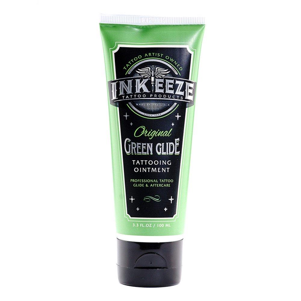 3.3oz Tube of Green Glide Tattooing Ointment by INK-EEZE
