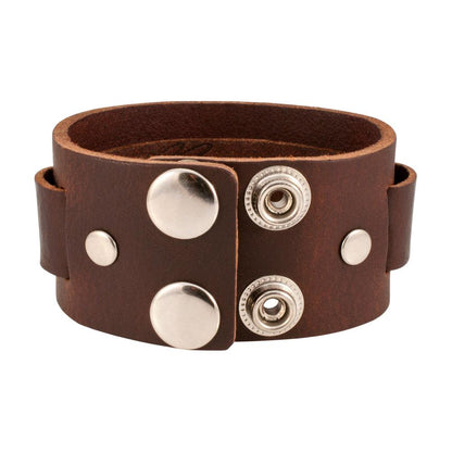 Vintage Brown Snap Wholesale Leather Cuff Bracelet