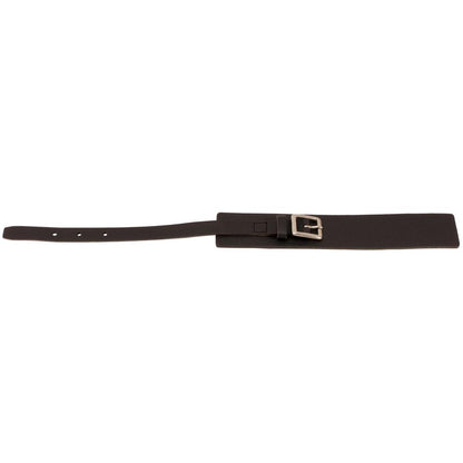 Buckle Cuff Black Leather Bracelet Wholesale - Monster Steel