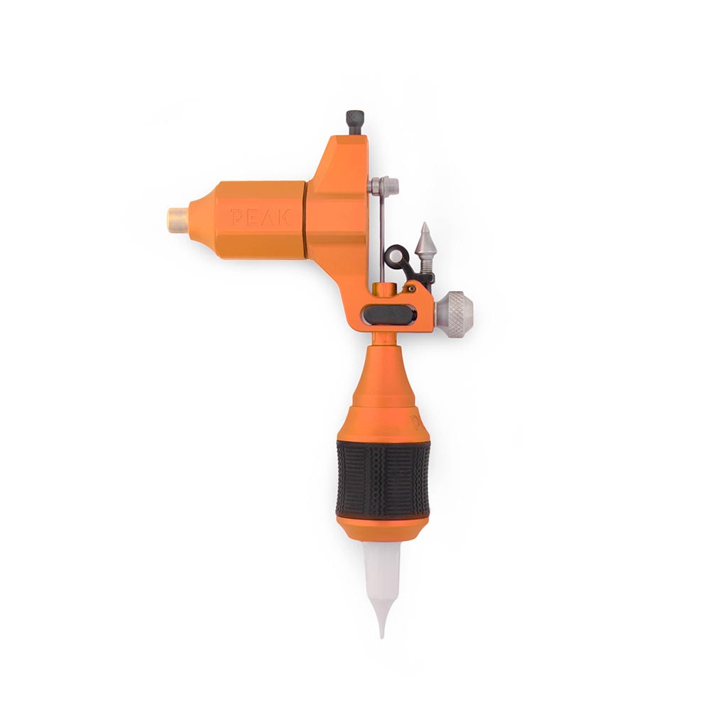 Peak Ara Adjustable Slider Tattoo Machine — Orange (grip)