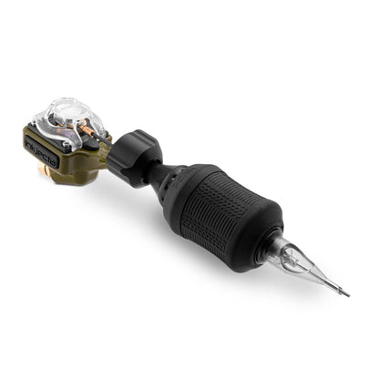 InkJecta Flite Nano Ultra Lite Tattoo Machine - Olive Green (with tube and cartridge installed)