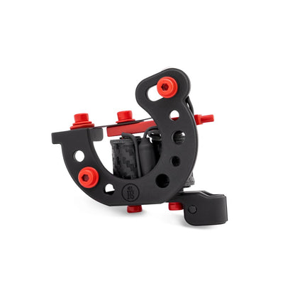 Right Stuff Lucky TrueLiner ALU Coil Tattoo Machine — Black/Red (Frame)