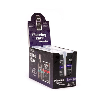 Piercing Care Cleansing Spray by Tattoo Goo — 2oz — Case of 12 Bottles - Monster Steel
