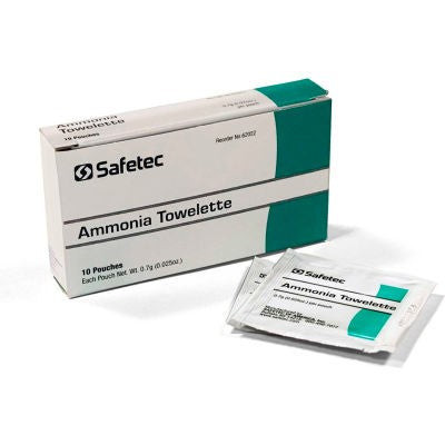 Safetec Ammonia Inhalant Pouches - First Aid - Box of 10