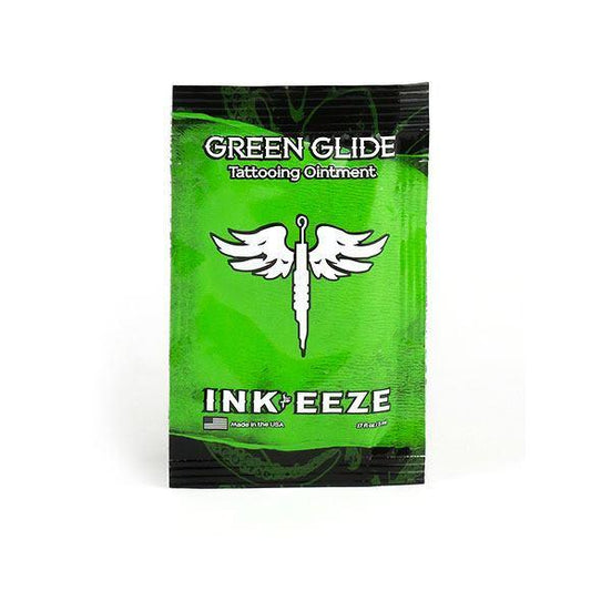 5ml Travel Packet of Green Glide Tattooing Ointment by INK-EEZE