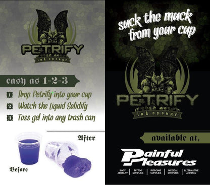 Petrify Ink Sponge — 6oz Needle Nose Bottle Liquid Solidifier - Monster Steel