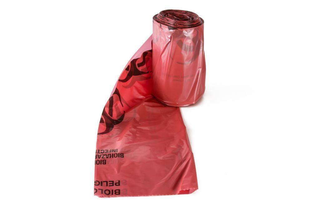 Biohazard Red Box of 100 10 Gallon Bags