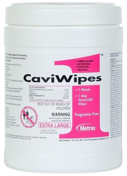 CaviWipes1 - One Tub of 160 - 6" x 6.75" CaviCide Surface Disinfectant Wipes