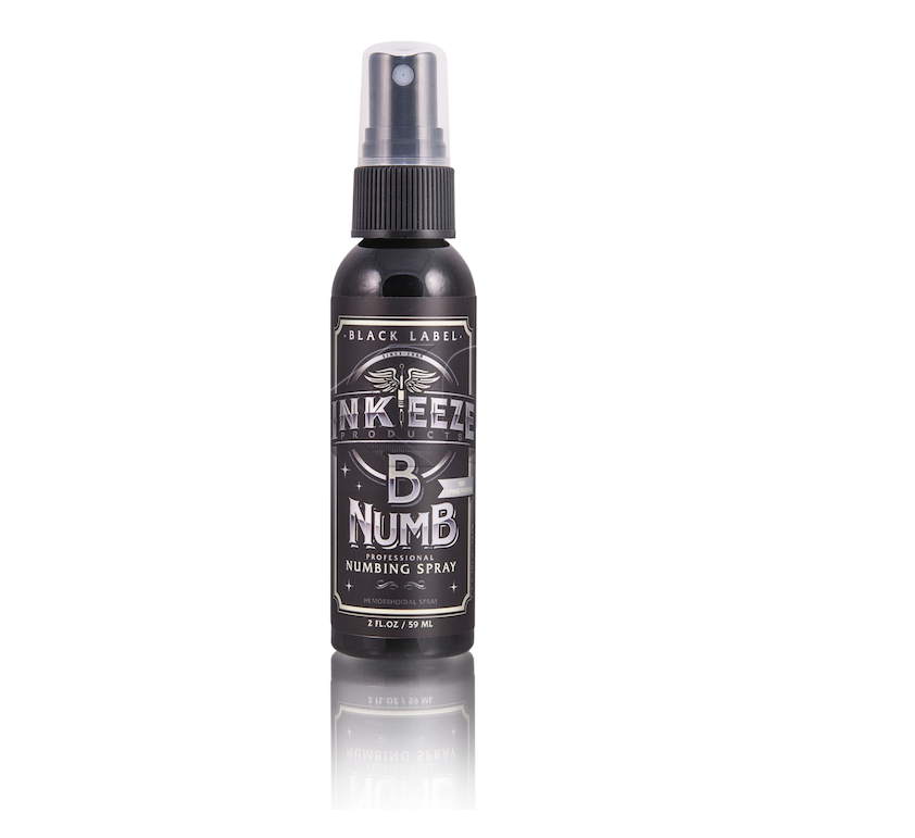 2oz Bottle of Black Label Numbing Spray by INK-EEZE