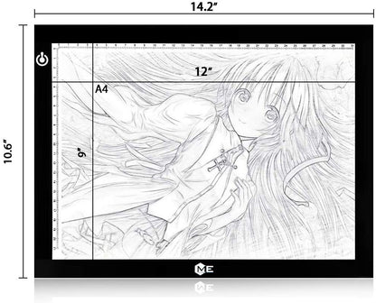 110v-120v Ultra Thin Tattoo Light Box for Tracing Product Dimensions