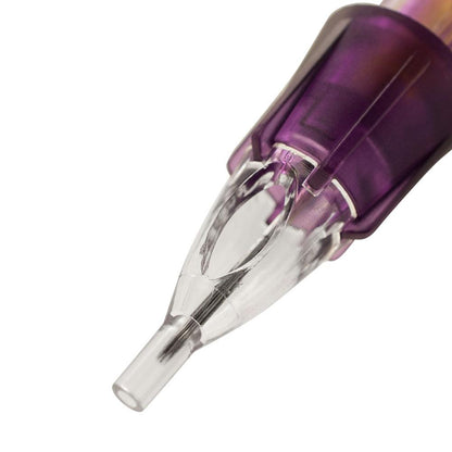 Color Lock Tattoo Needle Cartridges | Round Tip | Box of 10 - Monster Steel