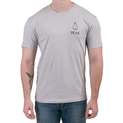Peak Needle Quartz Unisex Light Grey Tee - Monster Steel