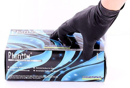 Box of Black Phantom Medical Latex Gloves - Monster Steel