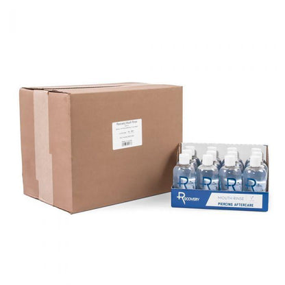Recovery Aftercare Sea Salt Mouth Rinse - Alcohol Free Oral Piercing Aftercare - 8oz - Price Per Case - Monster Steel