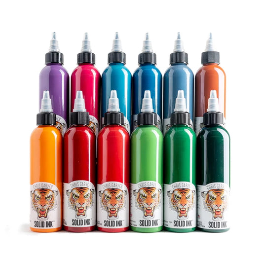 Chris Garver 12 Color Box Set - Solid Ink - 4oz Bottles