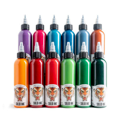Chris Garver 12 Color Box Set - Solid Ink - 4oz Bottles - Monster Steel