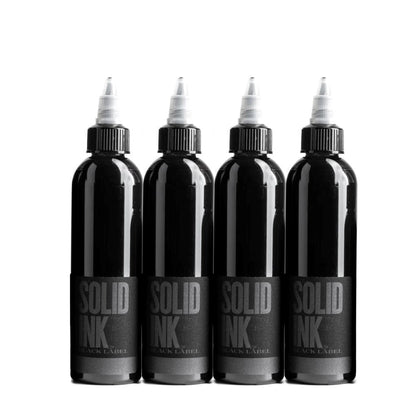 Black Label 4 Bottle Grey Wash Set - Solid Ink - 1oz Bottles - Monster Steel