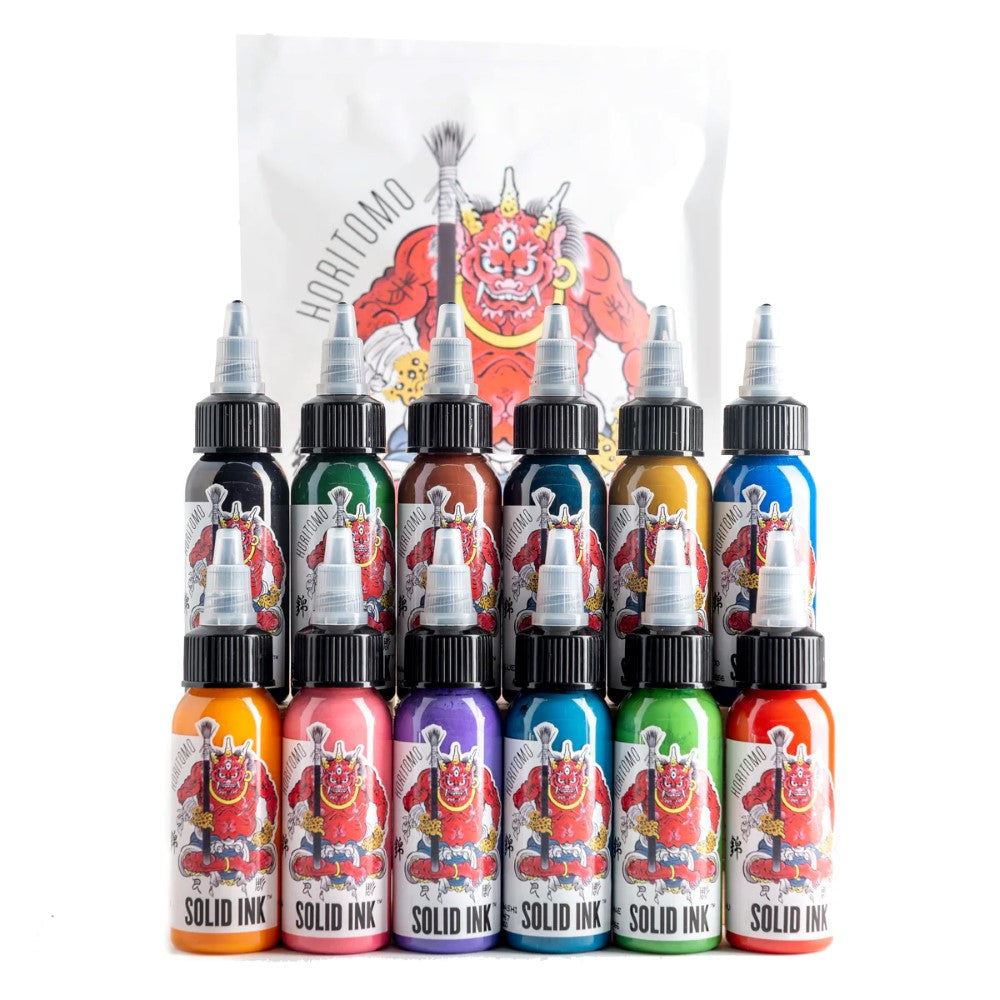 Horitomo 12 Color Set - Solid Ink - 1oz Bottles