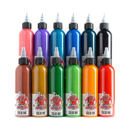 Horitomo 12 Color Set - Solid Ink - 4oz Bottles - Monster Steel