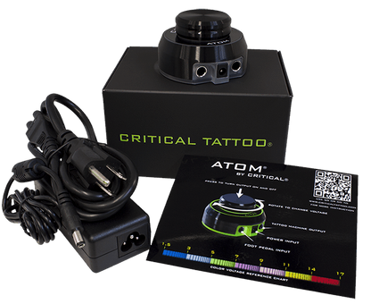 Critical Tattoo Atom Silver Power Supply - Monster Steel