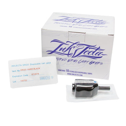 InkJecta Ergo Disposable Cartridge Grips in Black - Box of 10