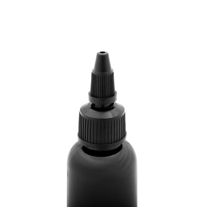 2oz Black Bottle with Top (close)
