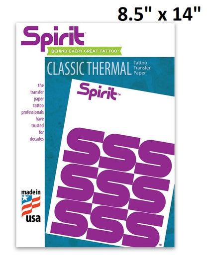 Spirit Original Tattoo Thermal Image Copier Paper 8 1/2" x 14" — 100 Sheets