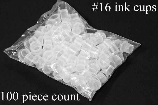 Precision #16 Large Tattoo Ink Cups - Bag of 100