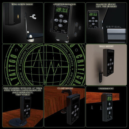 Critical Tattoo - CX-1 Generation 2 - Micro Power Unit Black Power Supply - Monster Steel