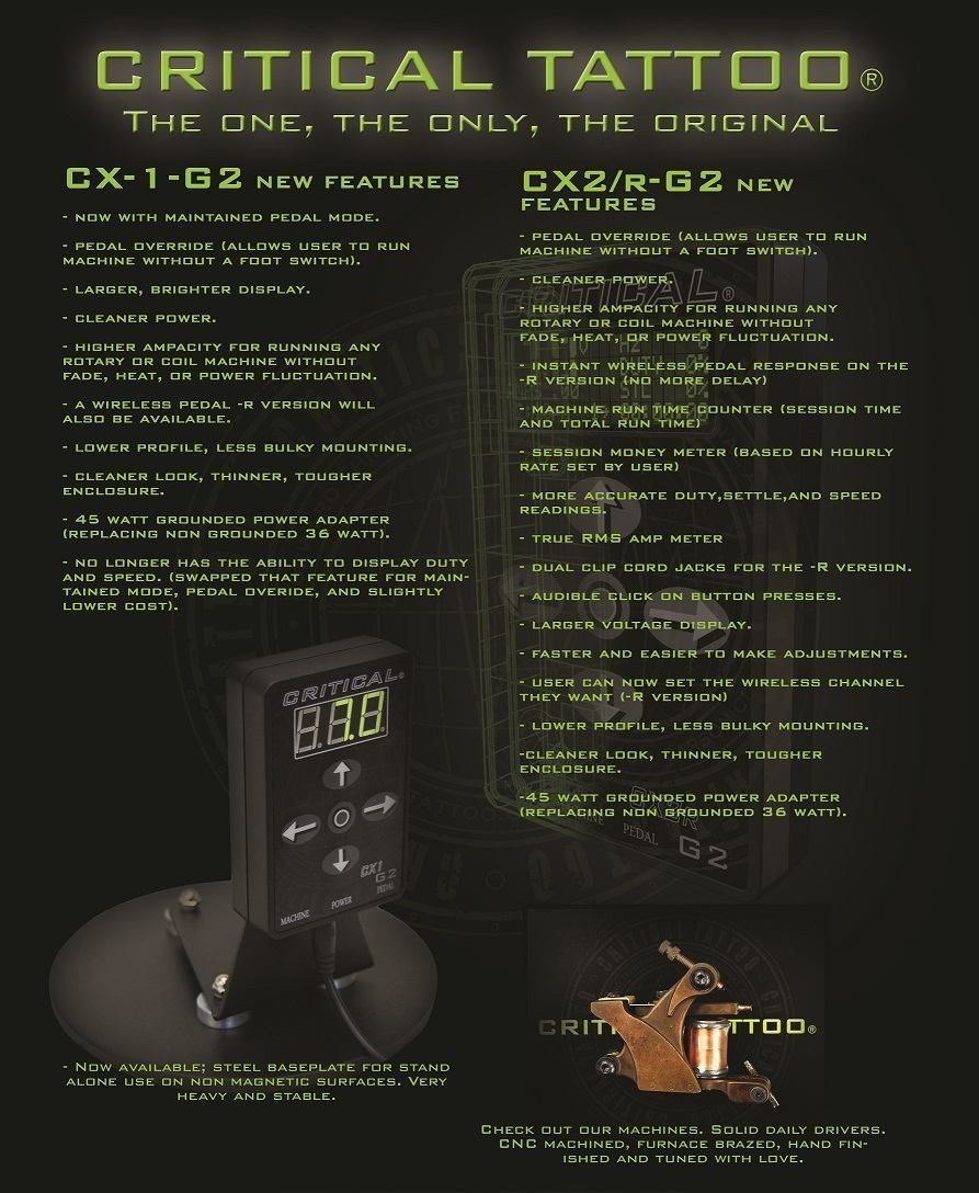 Critical Tattoo - CX-1 Generation 2 - Micro Power Unit Black Power Supply