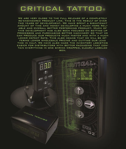 Critical Tattoo - CX-1 Generation 2 - Micro Power Unit Black Power Supply - Monster Steel